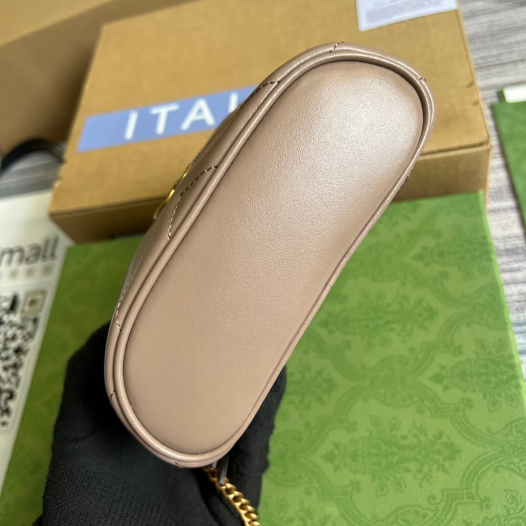 gc 699515 mini bucket bag 16cm milk tea color