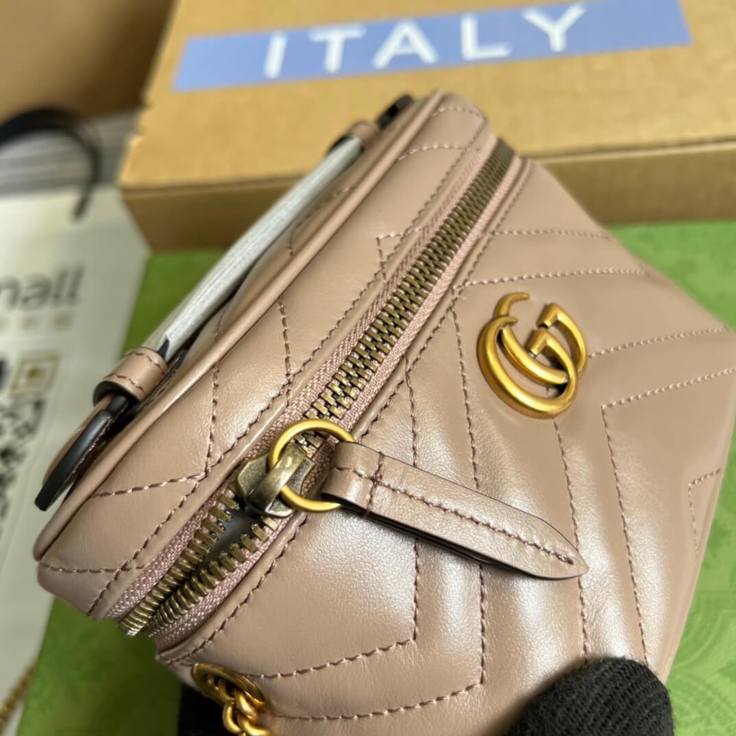 gc 699515 mini bucket bag 16cm milk tea color