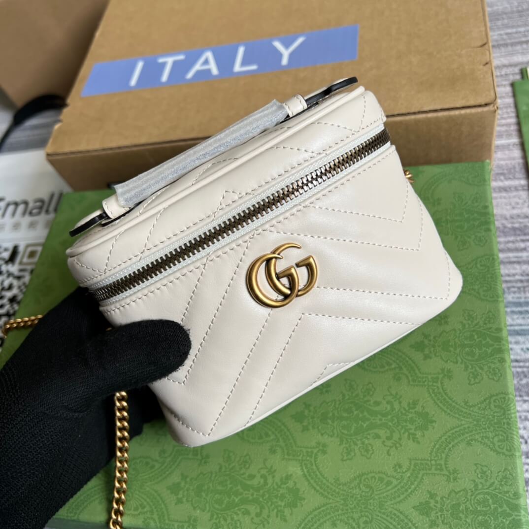gc 699515 mini bucket bag 16cm white
