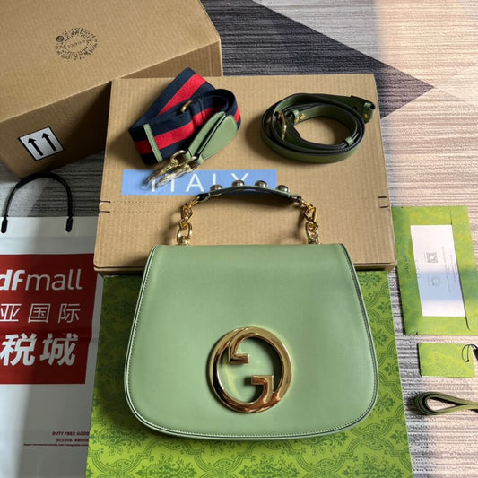 gc 721172 blondie handbag 29cm green