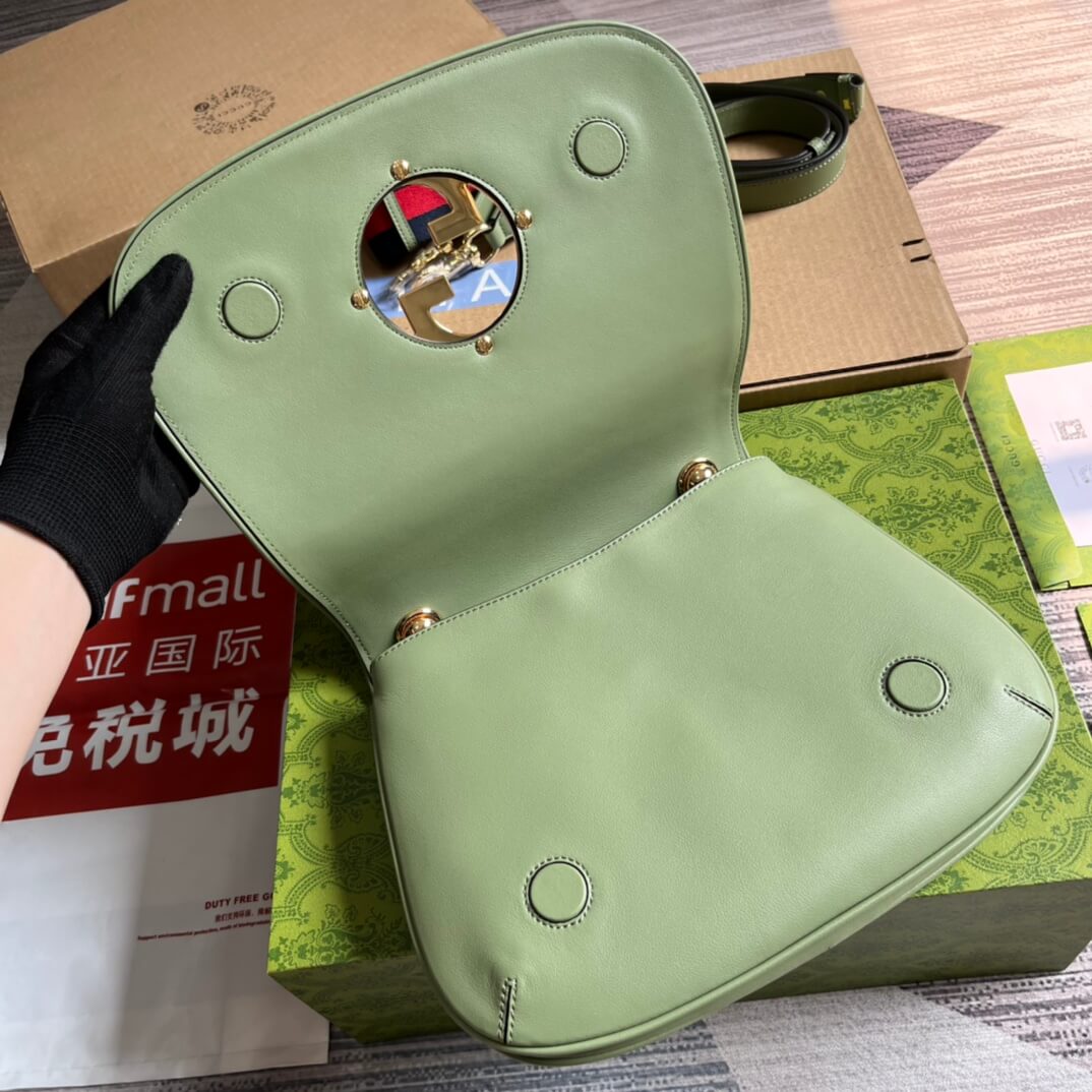 gc 721172 blondie handbag 29cm green