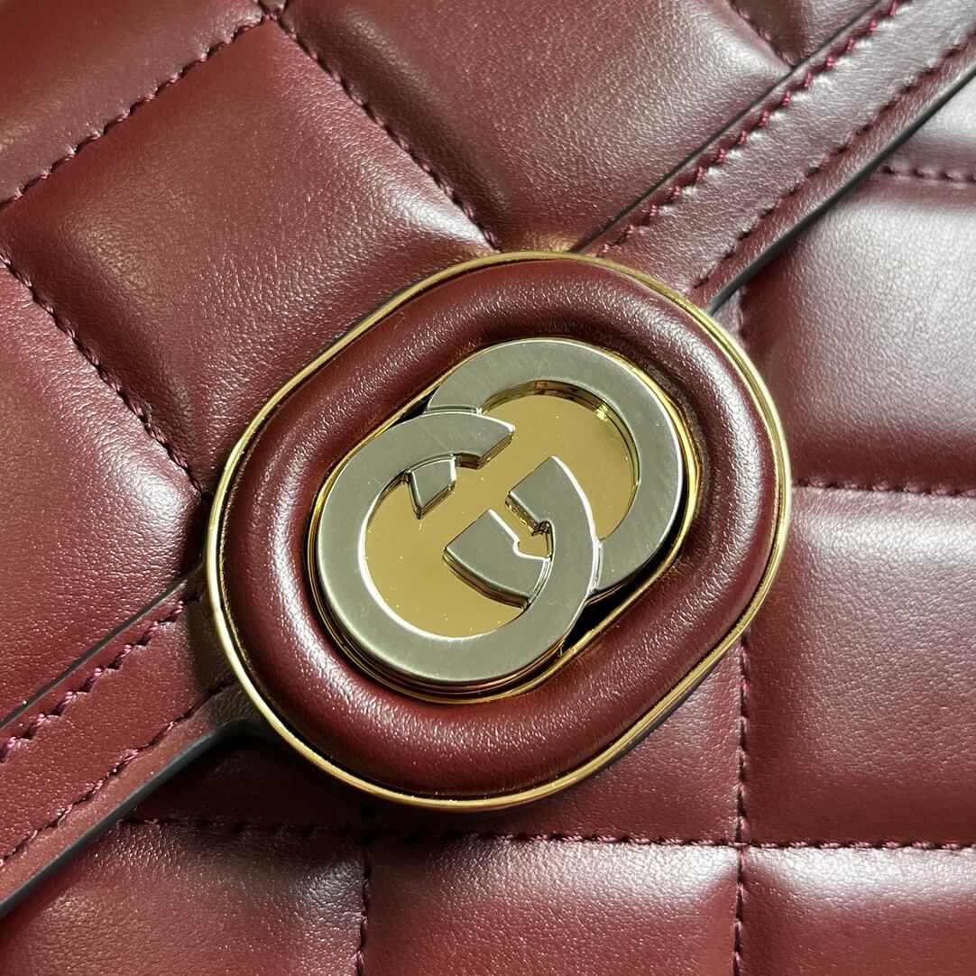 gc 741457 deco small size shoulder bag 18cm crimson
