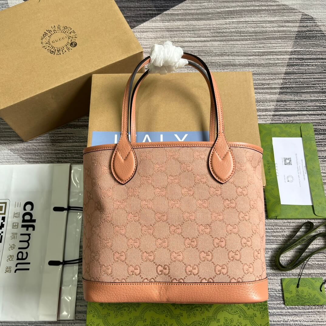 gc 742102 ophidia handbag 25cm pink skin free shipping