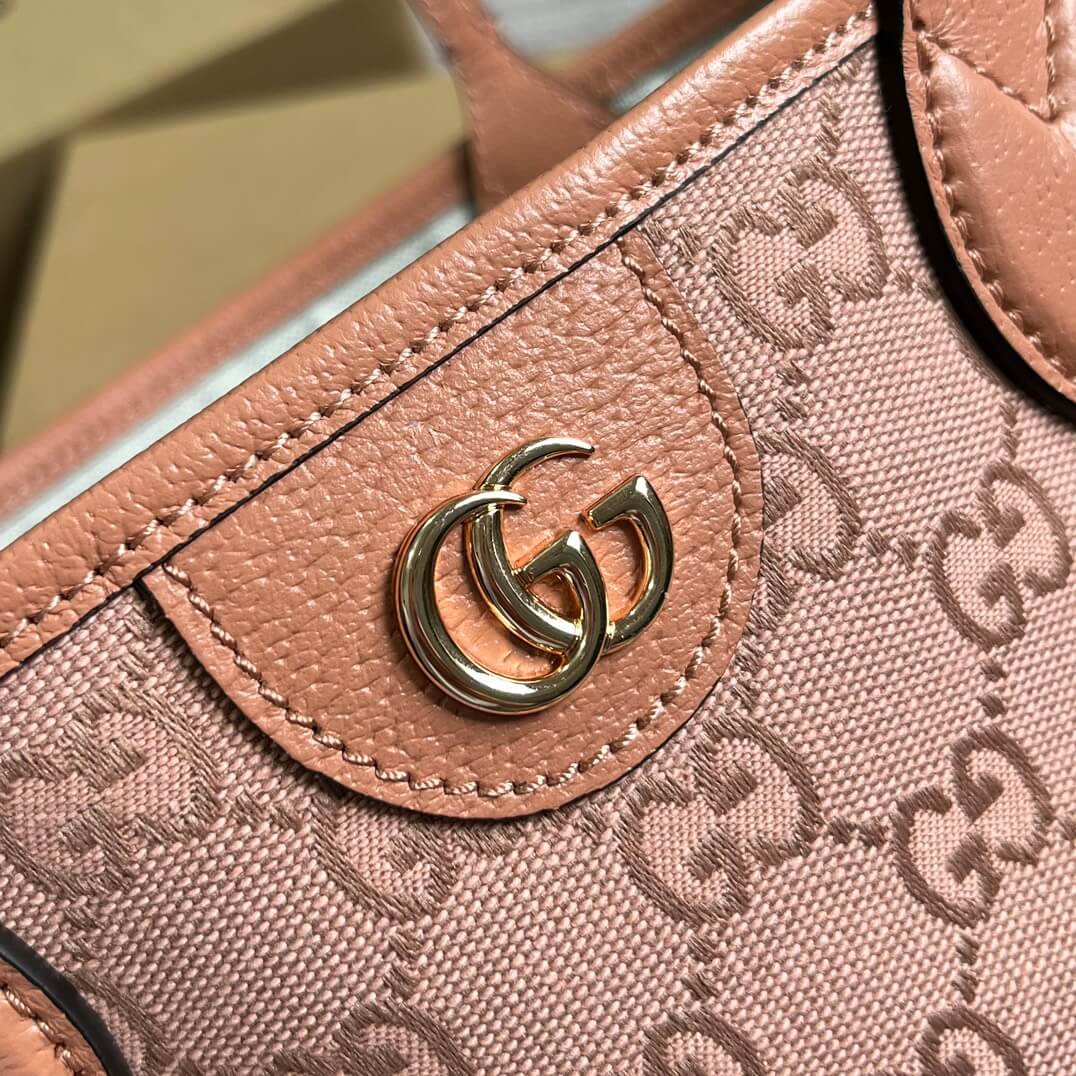 gc 742102 ophidia handbag 25cm pink skin free shipping