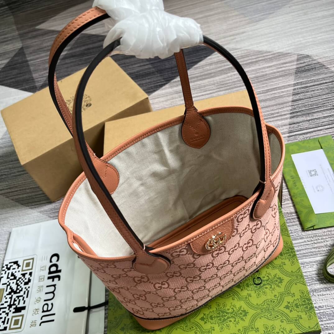 gc 742102 ophidia handbag 25cm pink skin free shipping