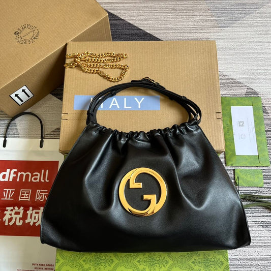 gc 747372 blondie handbag 43cm medium size black