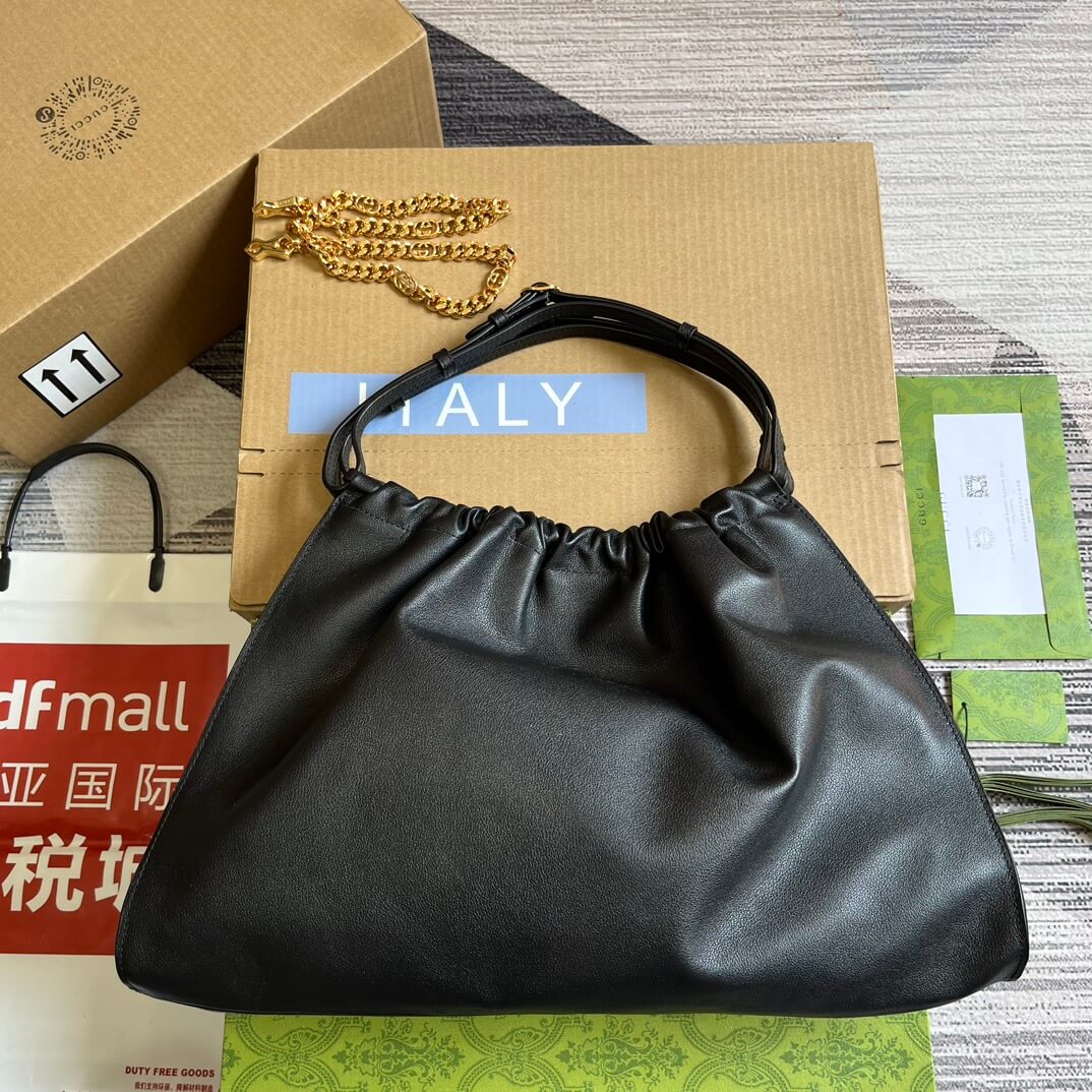 gc 747372 blondie handbag 43cm medium size black
