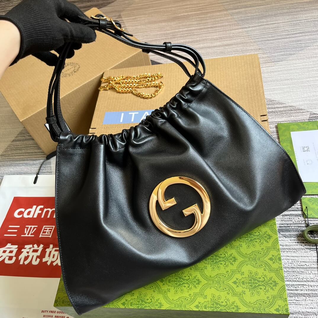 gc 747372 blondie handbag 43cm medium size black