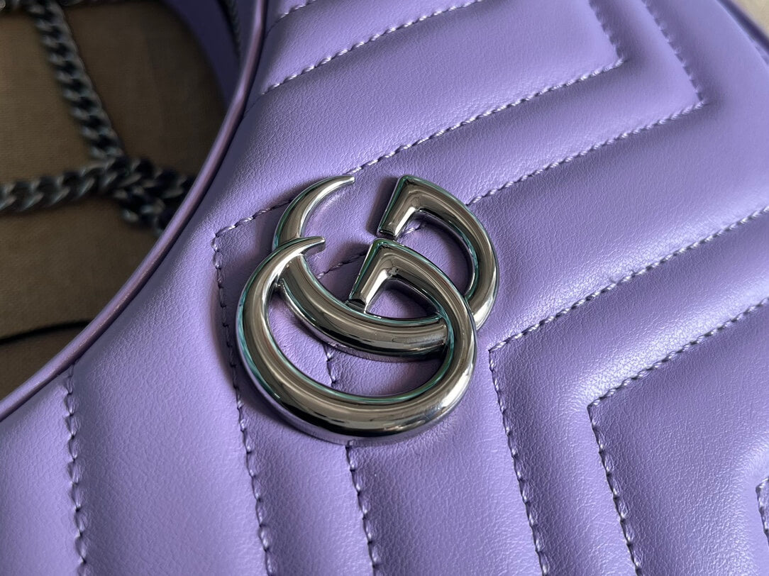 gc699514 mini handbag 21cm purple cowhide real leather