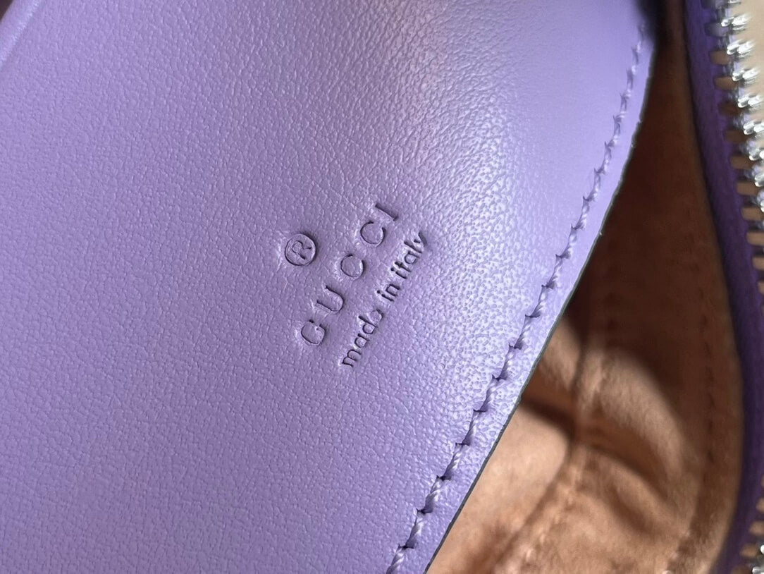 gc699514 mini handbag 21cm purple cowhide real leather