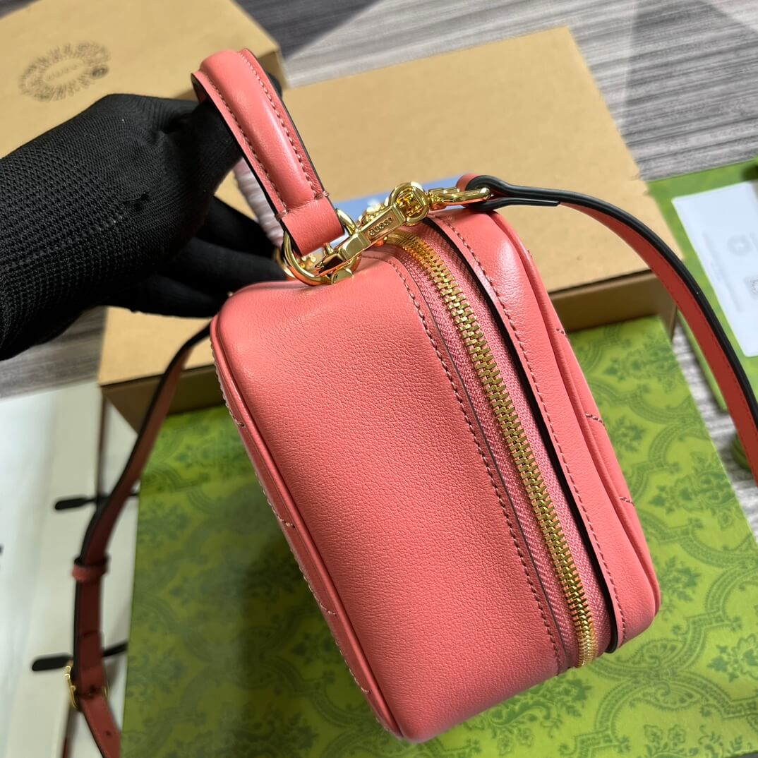 gc744434 blondie handbag 17cm rose pink leather free shipping