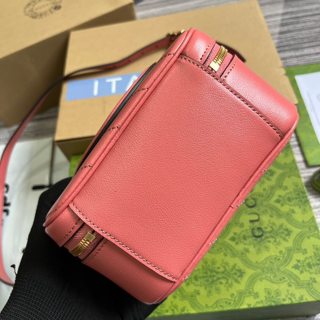 gc744434 blondie handbag 17cm rose pink leather free shipping