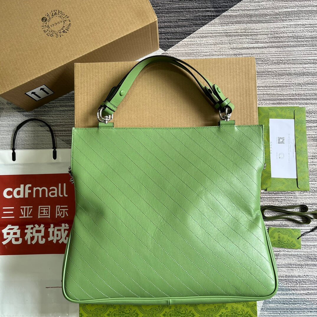 gc751516 blondie 34 5cm light green cowhide real leather