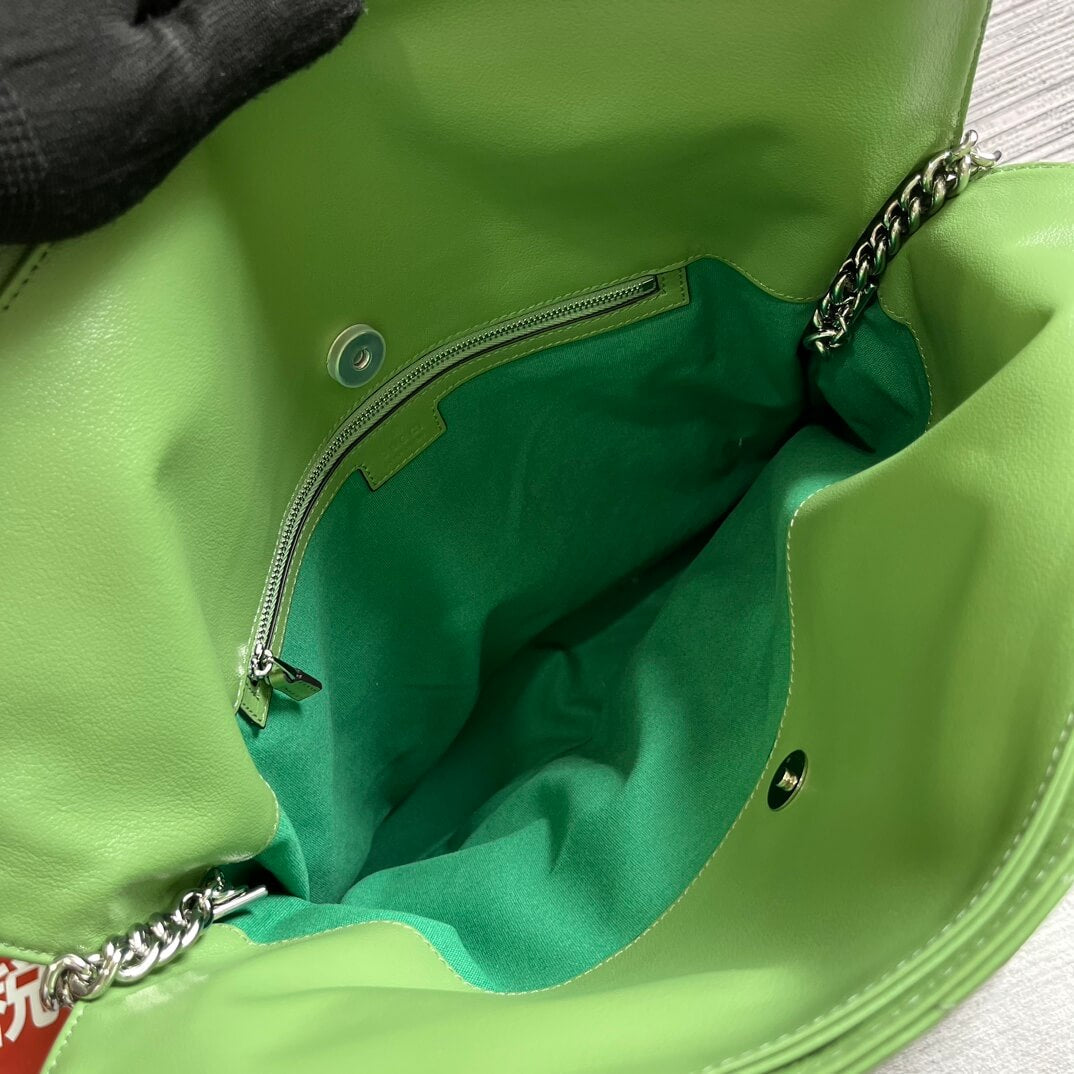 gc751516 blondie 34 5cm light green cowhide real leather
