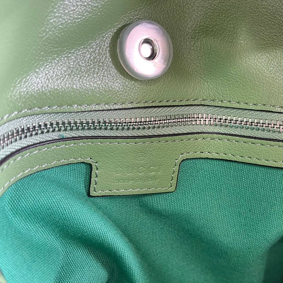 gc751516 blondie 34 5cm light green cowhide real leather