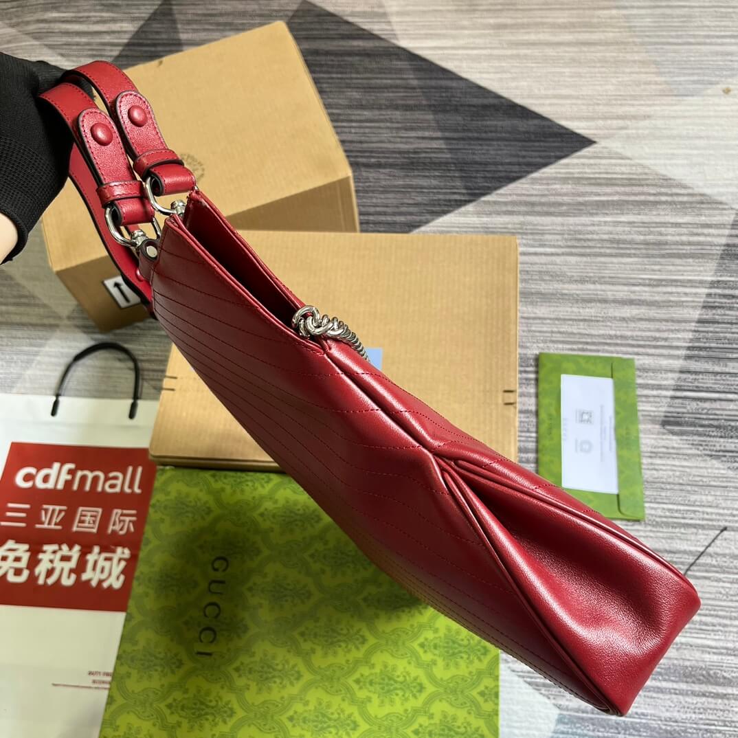 gc751516 blondie handbag 34 5cm red cowhide real leather