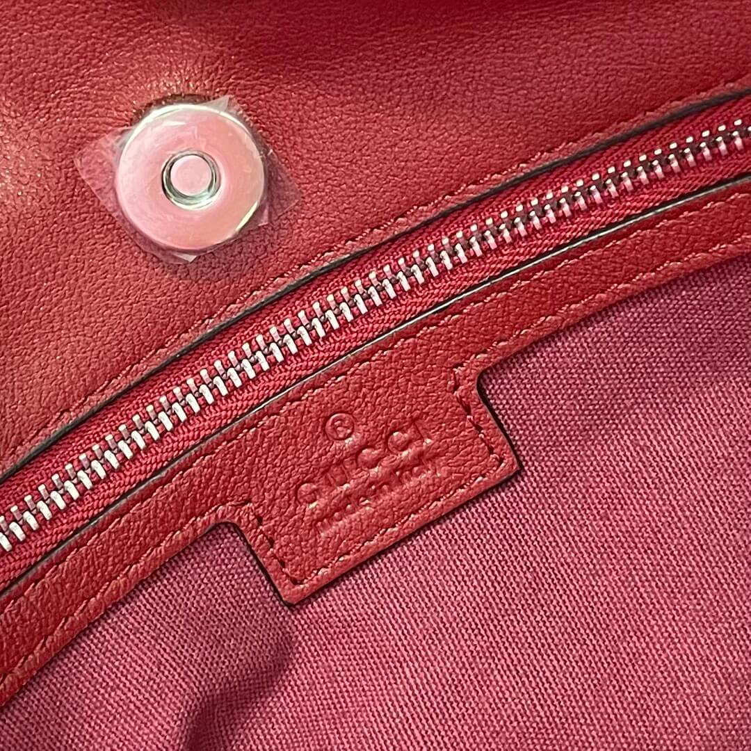 gc751516 blondie handbag 34 5cm red cowhide real leather
