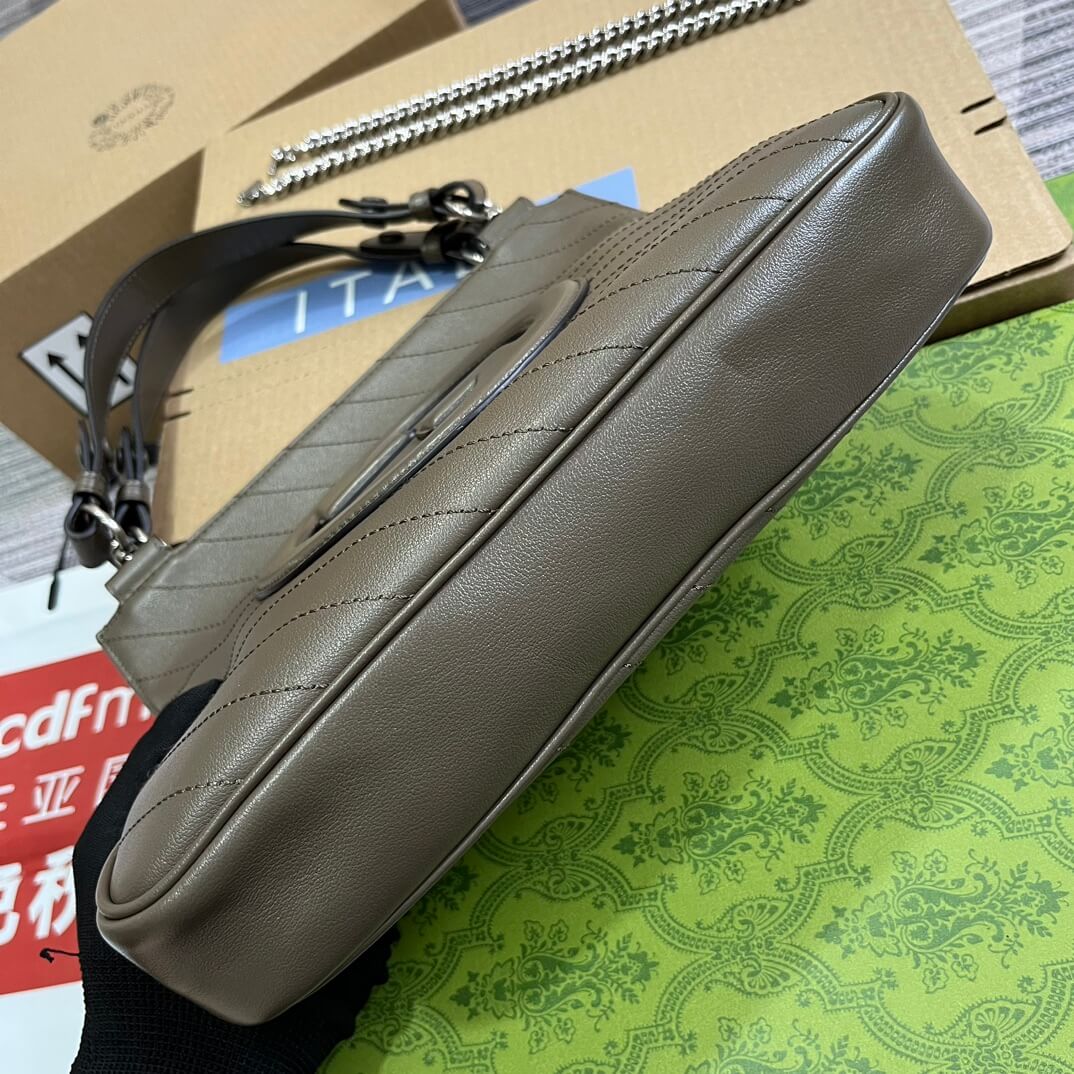 gc751518 blondie handbag 24cm grey leather free shipping