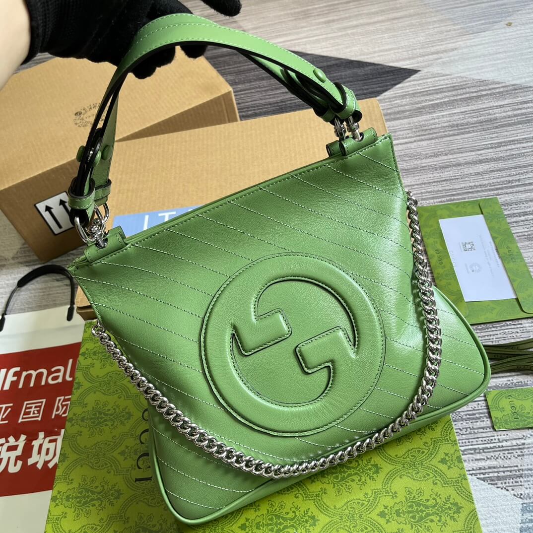 gc751518 blondie handbag 24cm light green leather free shipping
