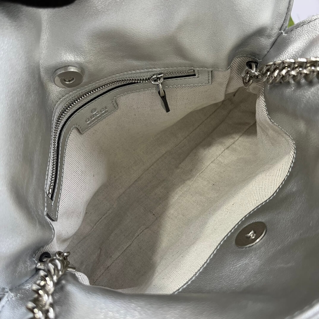 gc751518 blondie handbag 24cm silver leather free shipping