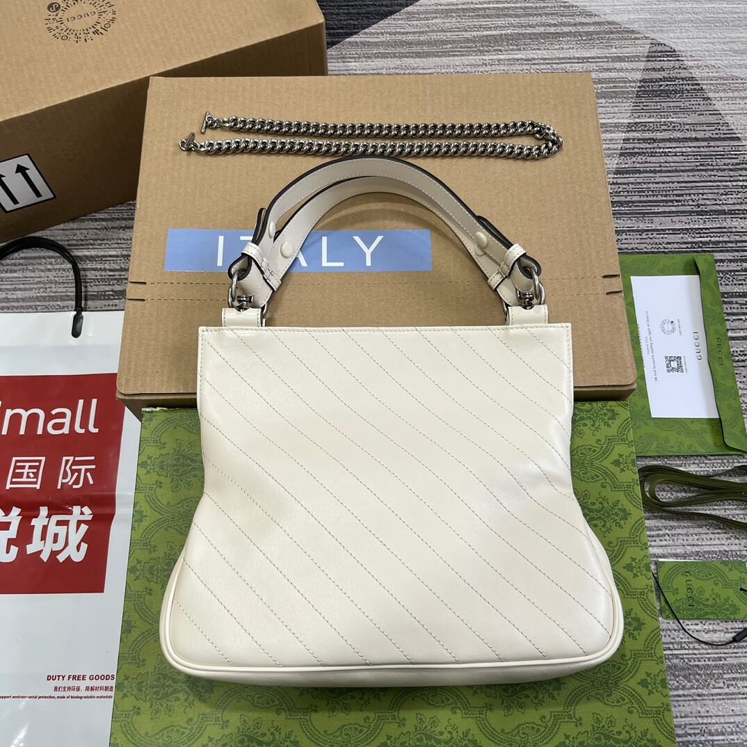 gc751518 blondie handbag 24cm white leather free shipping