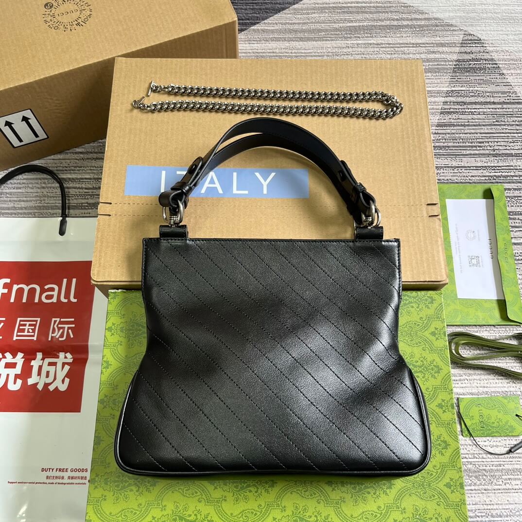 gc751518 blondie handbag 24cmblack leather free shipping