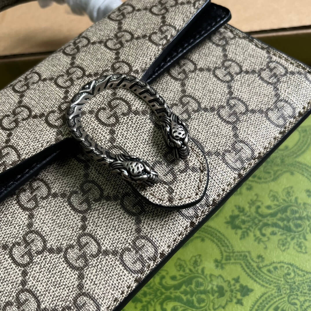 gc752029 dionysus handbag supreme 18cm black pvc free shipping