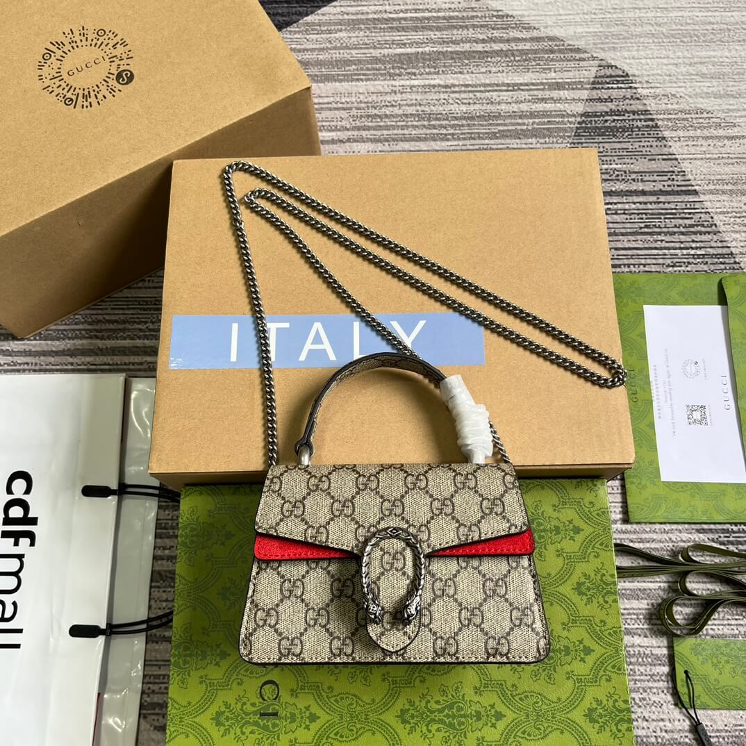 gc752029 dionysus handbag supreme 18cm red pvcfree shipping