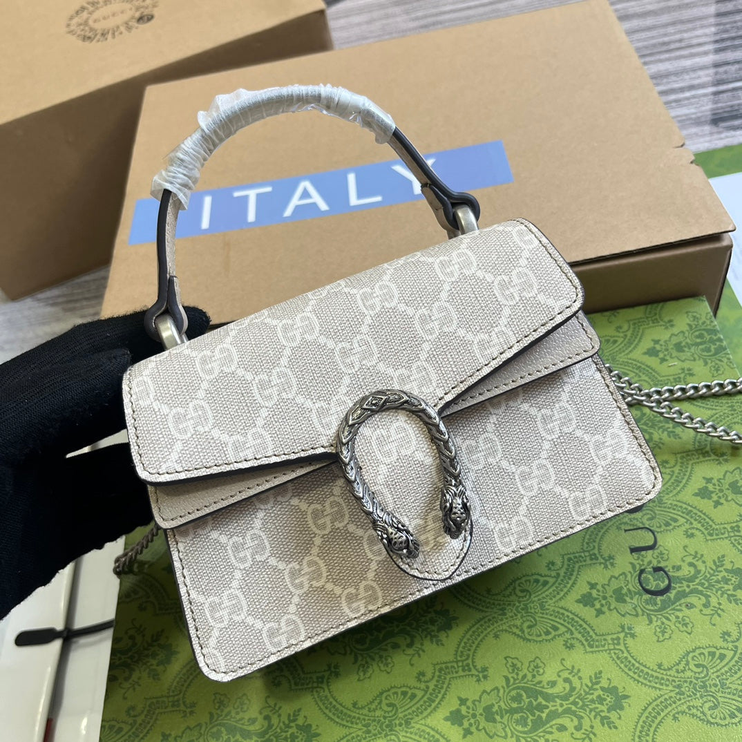 gc752029 dionysus handbag supreme 18cm white free shipping