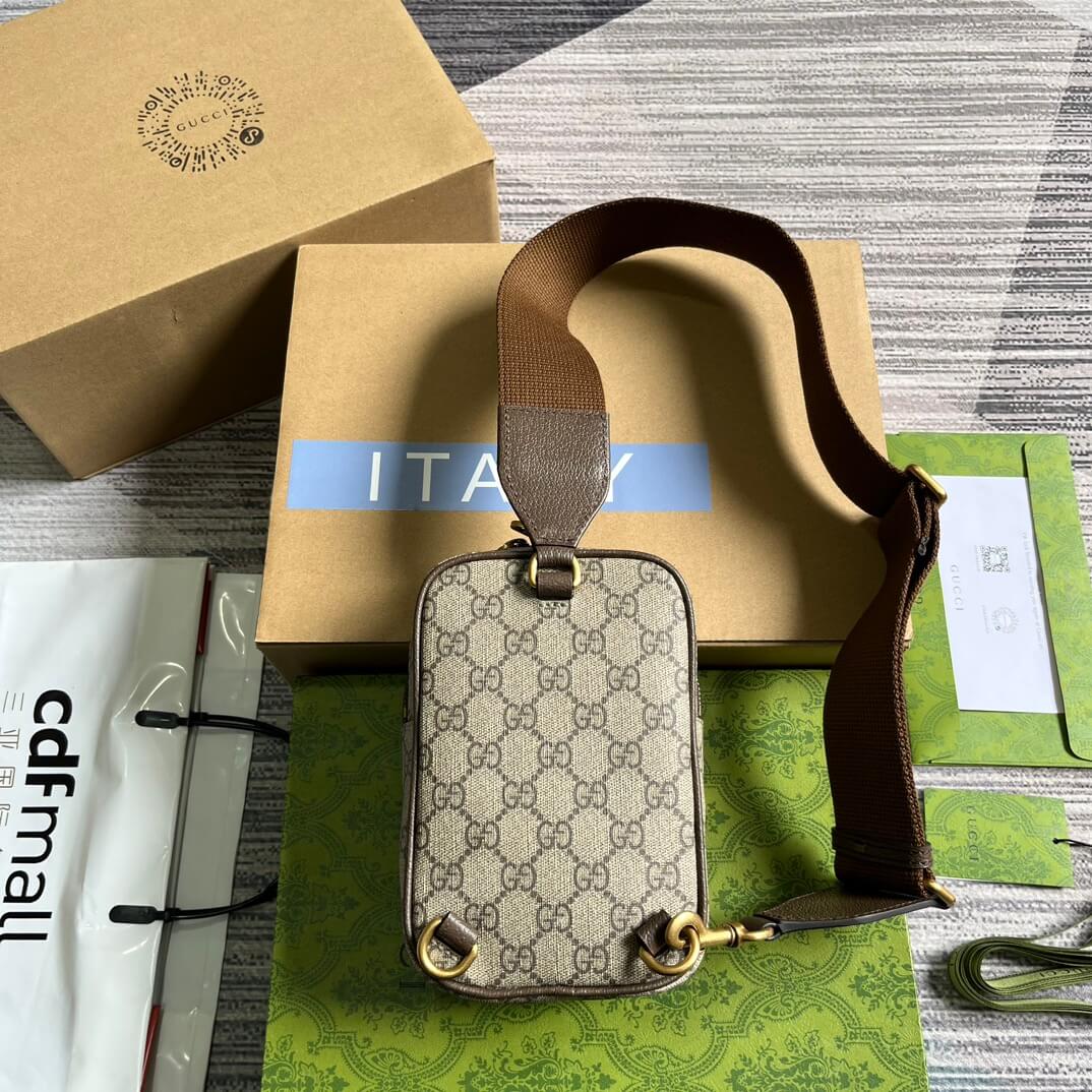 gc752565 supreme cross body bags 12cm brown pvc free shipping
