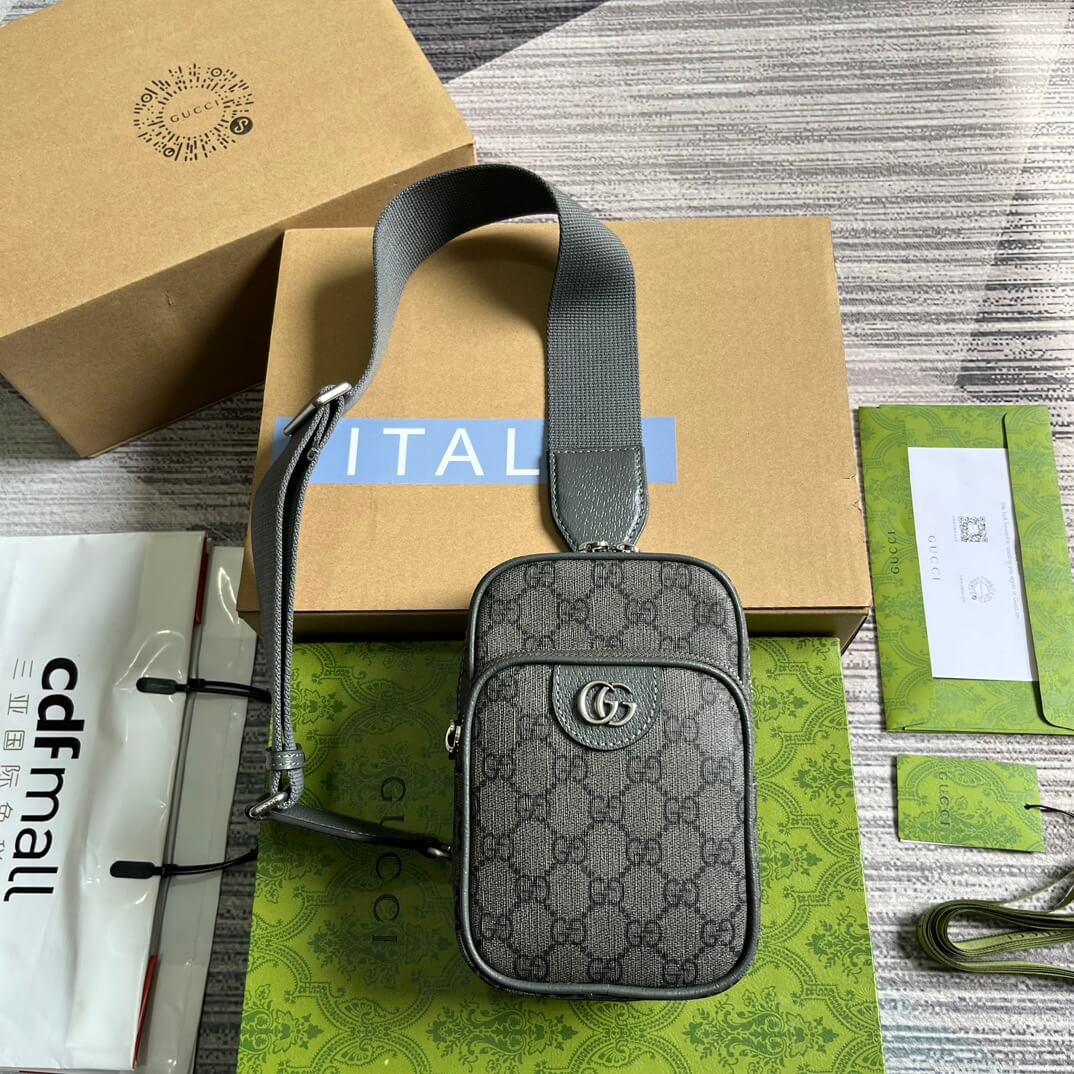 gc752565 supreme cross body bags 12cm grey pvc free shipping