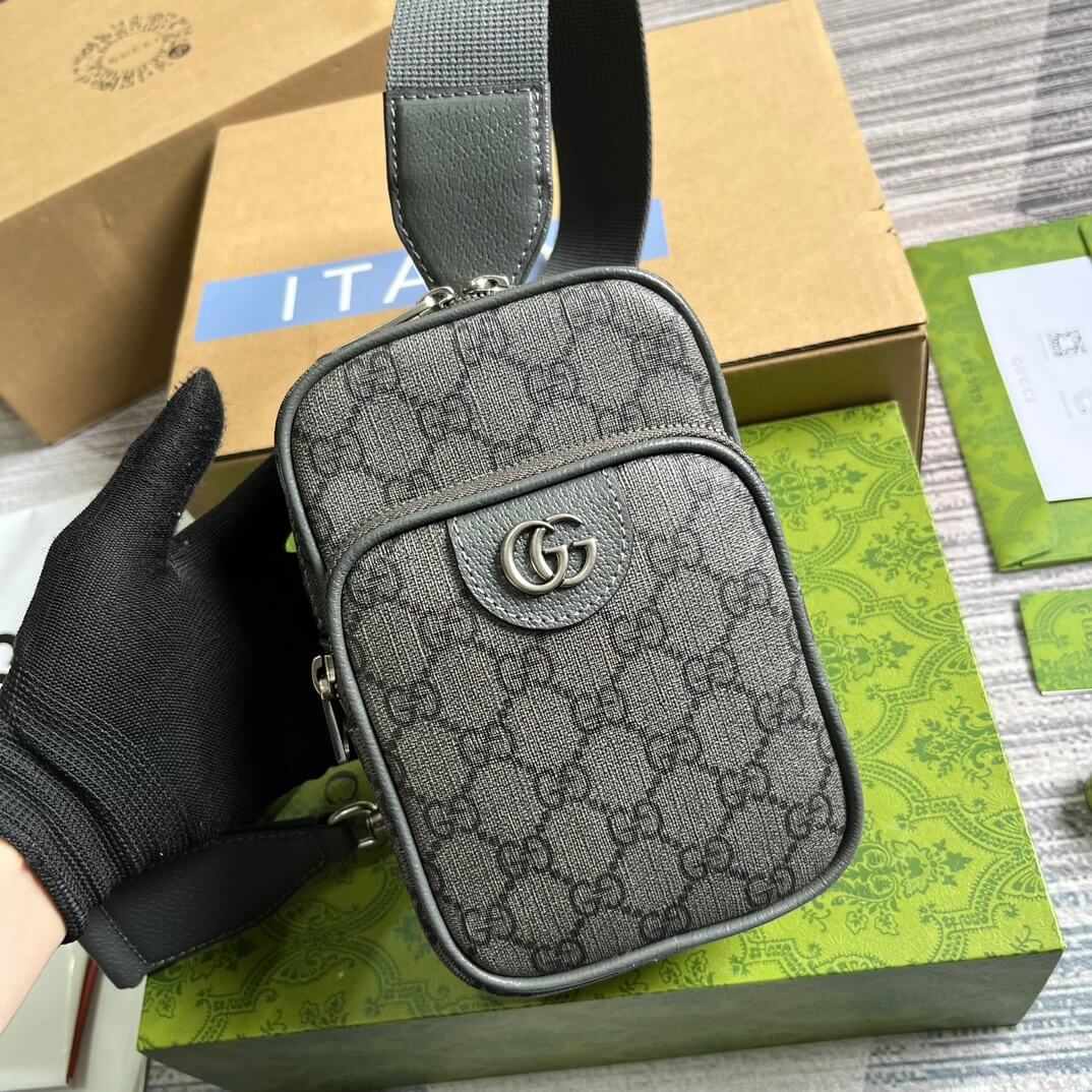 gc752565 supreme cross body bags 12cm grey pvc free shipping