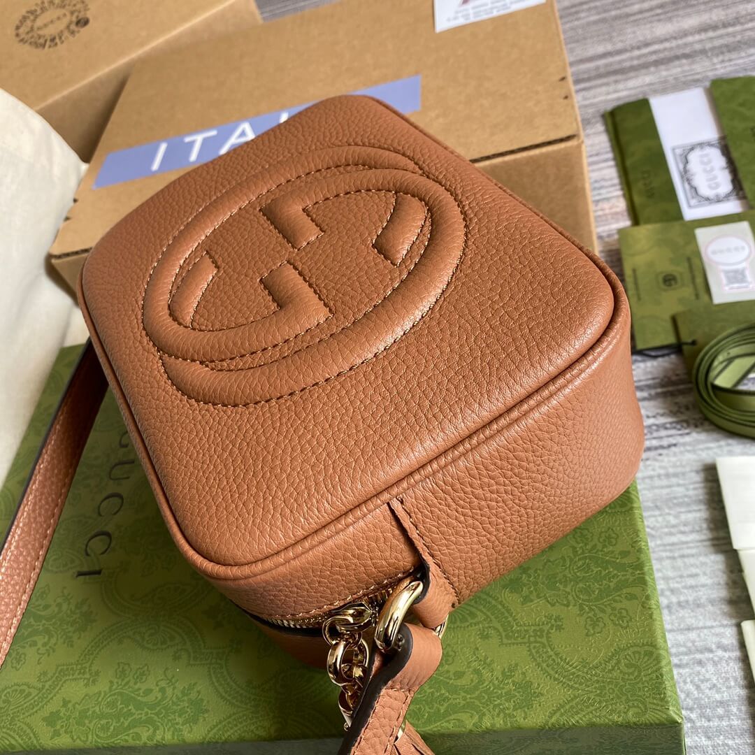 gg 308364 cross body bags 22cm brown free shipping shoulder bag
