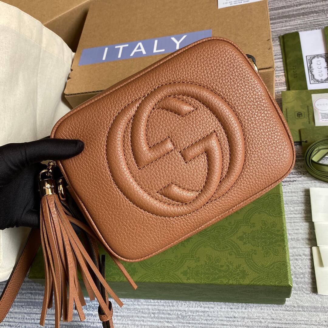 gg 308364 cross body bags 22cm brown free shipping shoulder bag