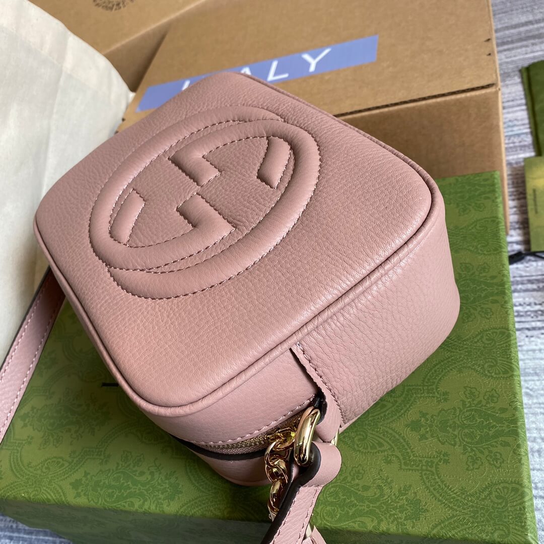 gg 308364 cross body bags 22cm nude pink free shipping shoulder bag