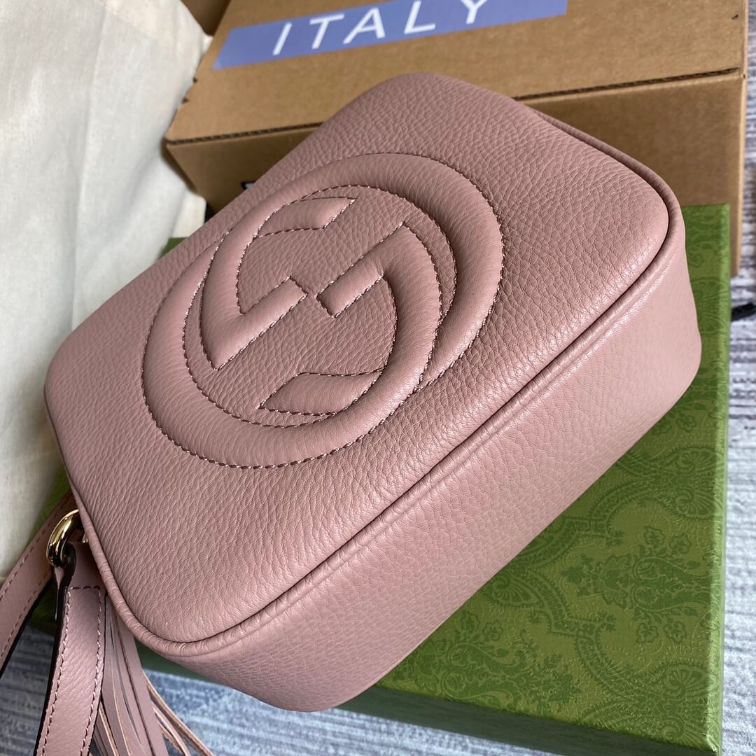 gg 308364 cross body bags 22cm nude pink free shipping shoulder bag