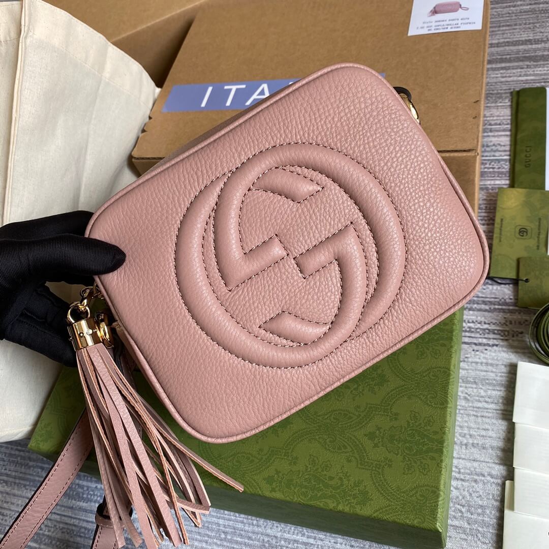 gg 308364 cross body bags 22cm nude pink free shipping shoulder bag