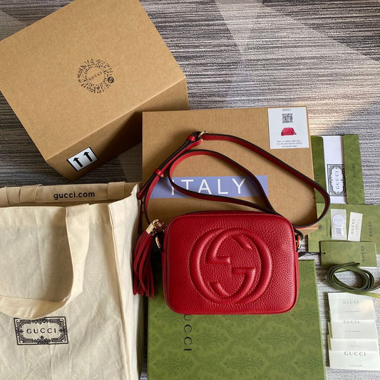 gg 308364 cross body bags 22cm red free shipping shoulder bag