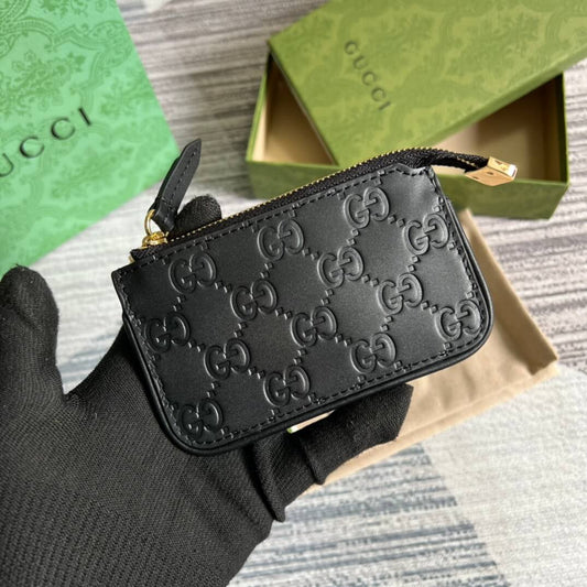 gg 447964 marmont wallet 12cm black cowhide