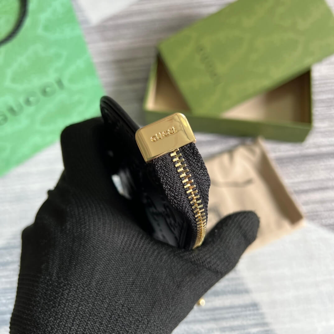 gg 447964 marmont wallet 12cm black cowhide