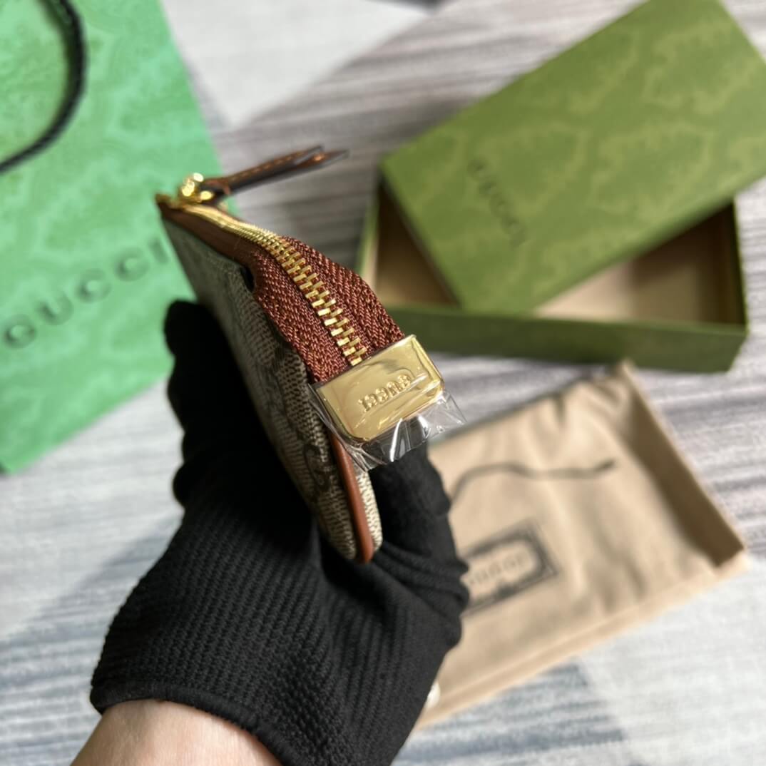 gg 447964 marmont wallet 12cm brown pvc