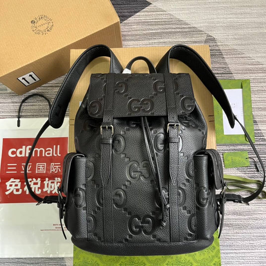gg 625770 backpack 34cm black cowhide real leather