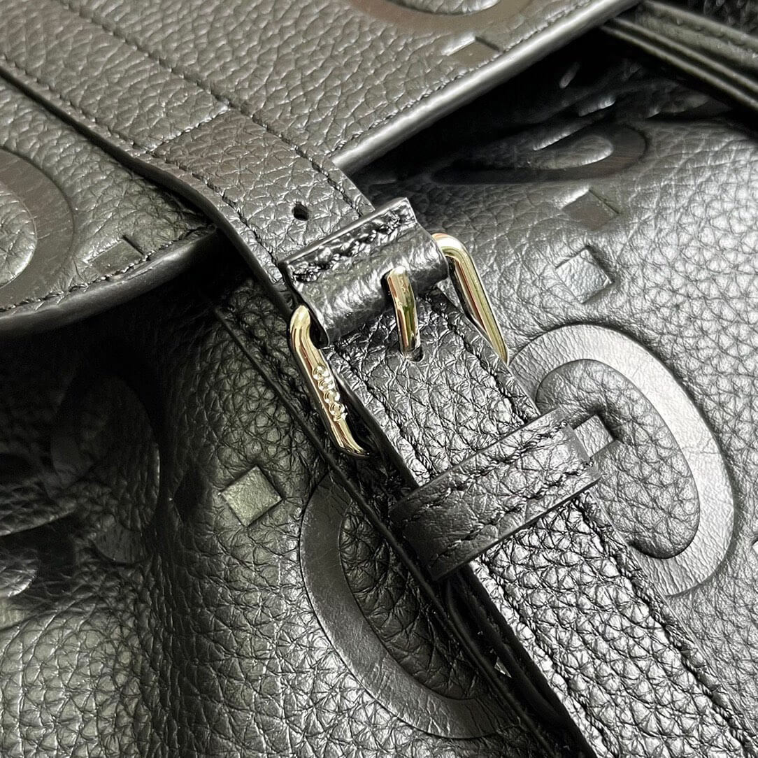 gg 625770 backpack 34cm black cowhide real leather