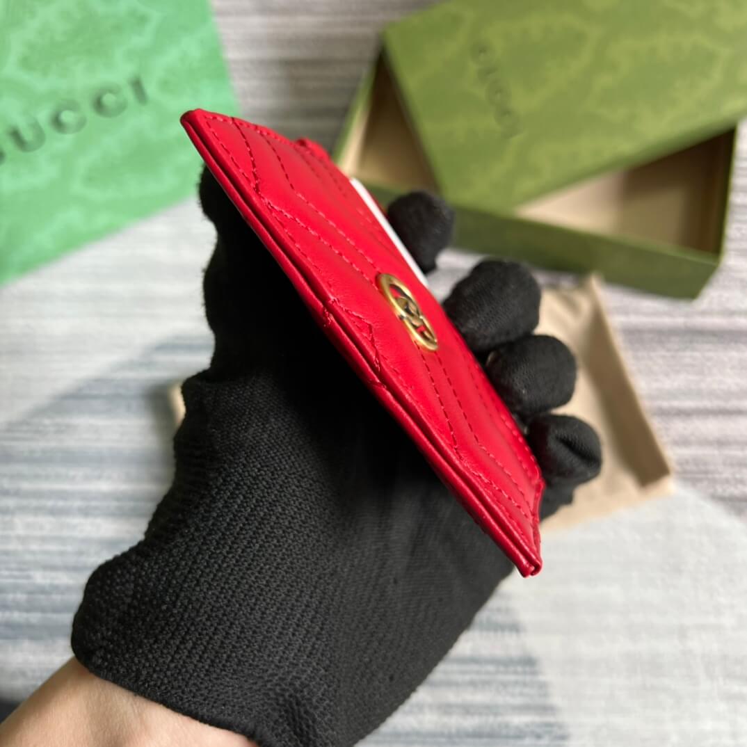 gg 627064 marmont wallet 10cm red canvas