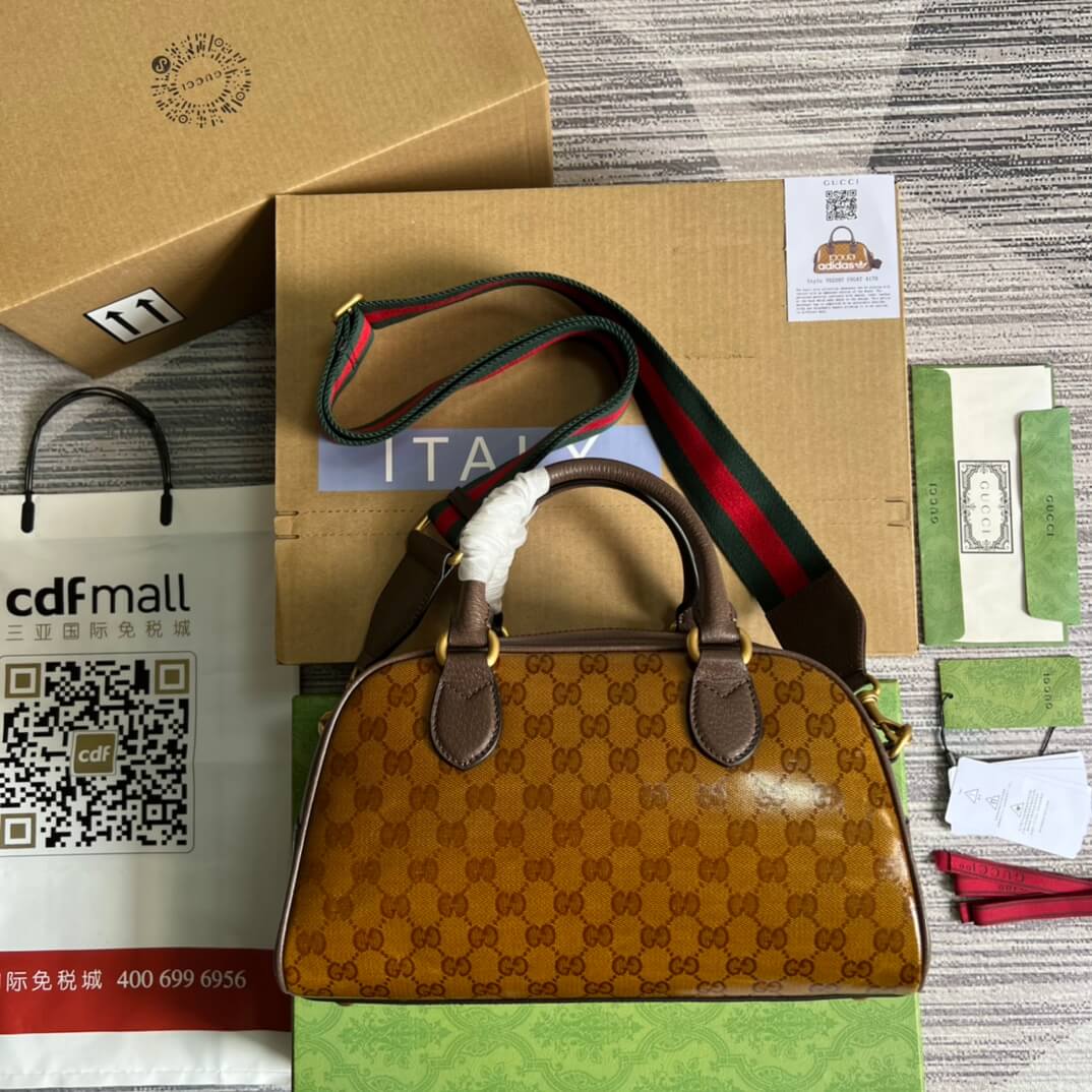 gg 702397 shoulder bag handbag brown adidas x gc