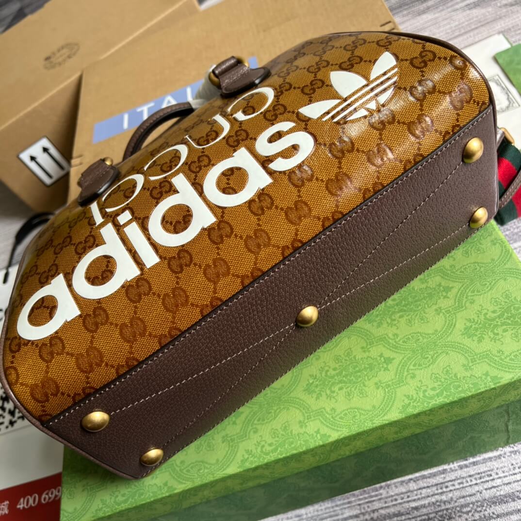 gg 702397 shoulder bag handbag brown adidas x gc
