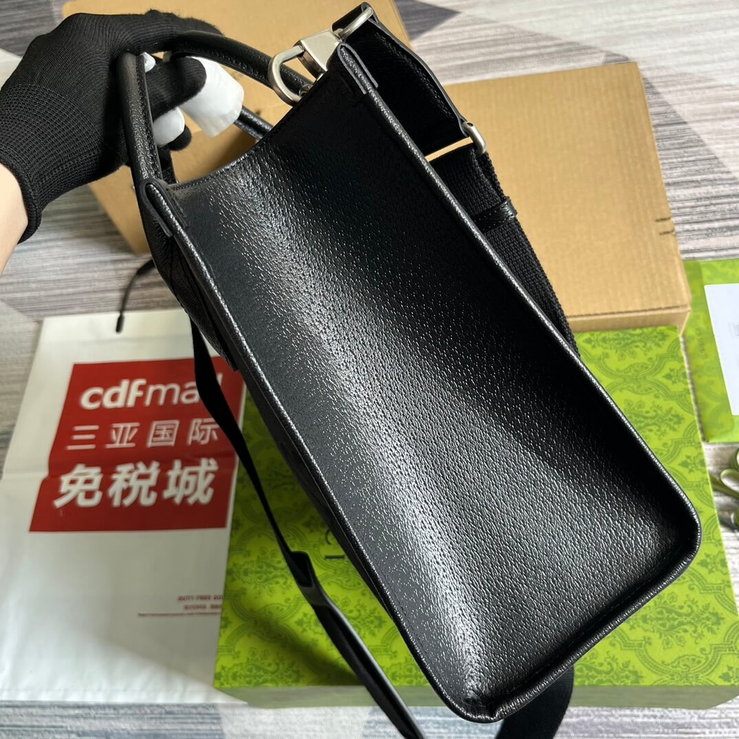 gg 703974 aria tote bag 31cm black free shipping shoulder bag