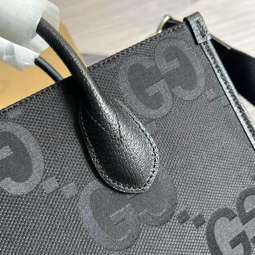 gg 703974 aria tote bag 31cm black free shipping shoulder bag