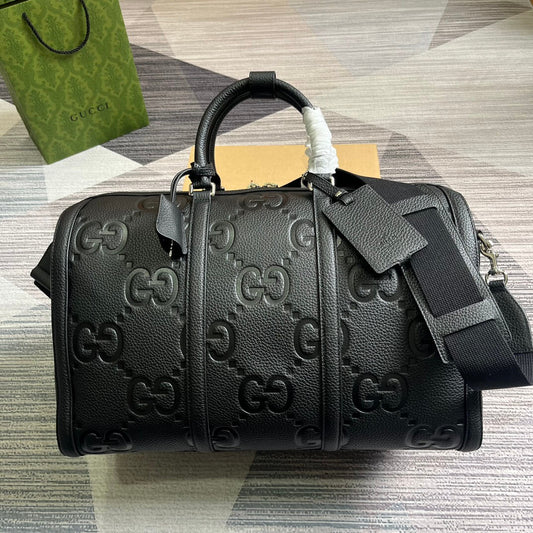gg 725282 travel bag handbag 45cm black canvas