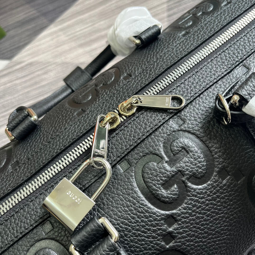 gg 725282 travel bag handbag 45cm black canvas